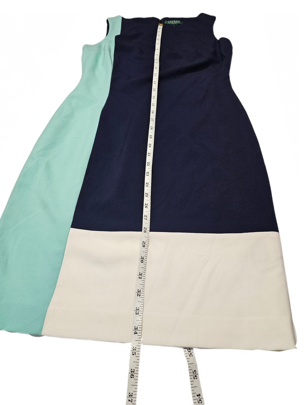 Lauren Ralph Lauren Sleeveless Color-block Sheath Shift Dress - Picture 10 of 16